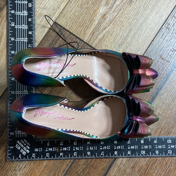 Betsey Johnson New Rainbow Bary High Heels New Size 8 - Picture 13 of 16